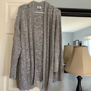 Gray sweater cardigan